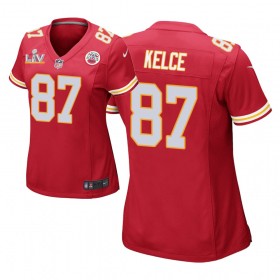 Maillot Kansas City Chiefs Travis Kelce 87 Nike Rouge 2021 Super Bowl LV - Femme